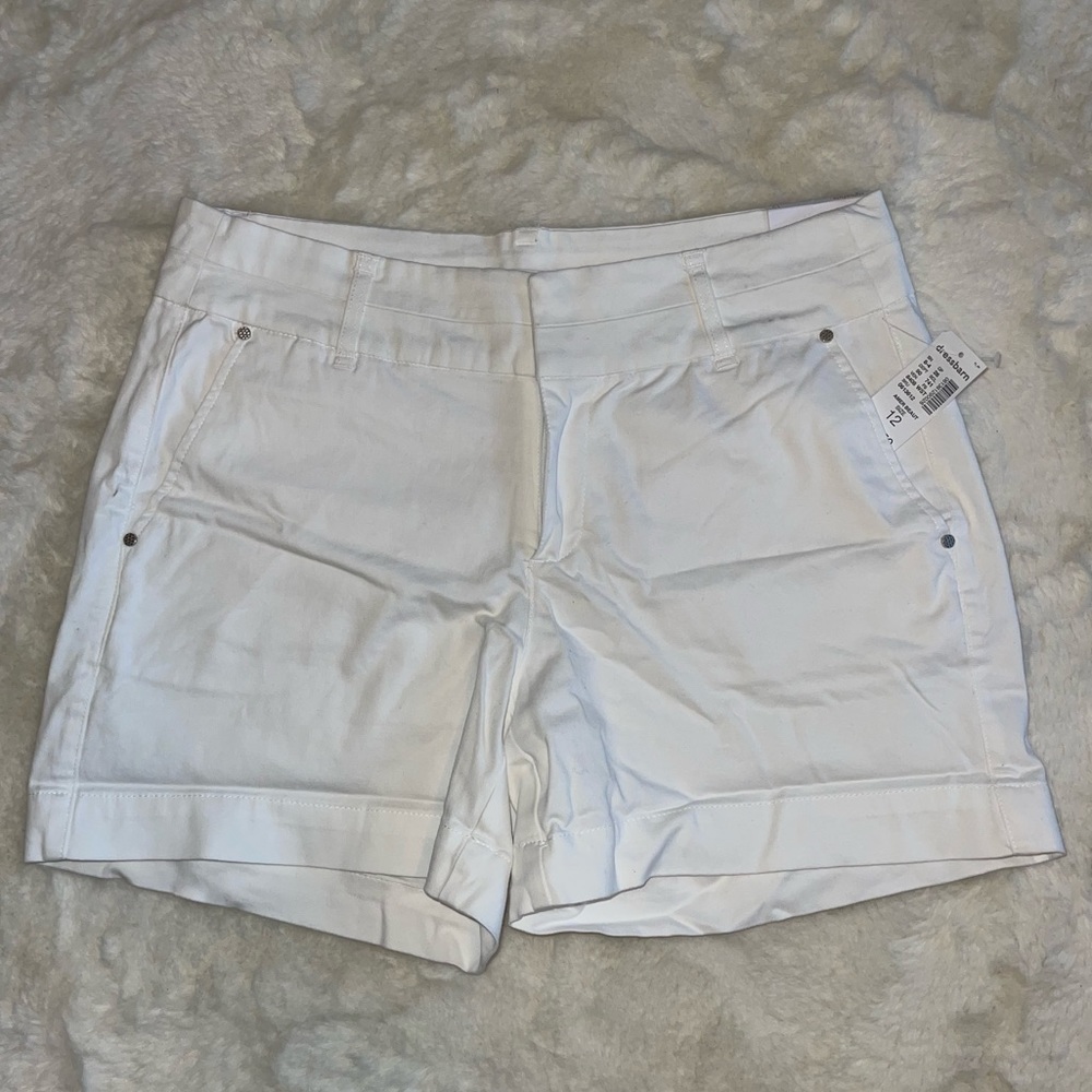 White Cotton Shorts